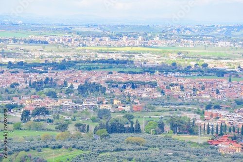 View of Tivoli Town in Central Italy
