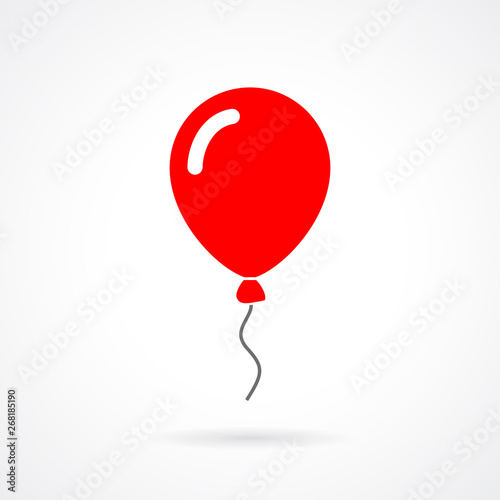Red balloon vector icon