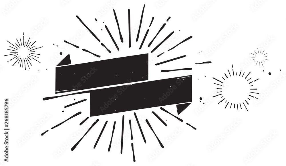 BANNIÈRE VINTAGE NOIR