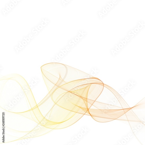 Yellow-golden wave. Abstract illustration. Vector Image. eps 10