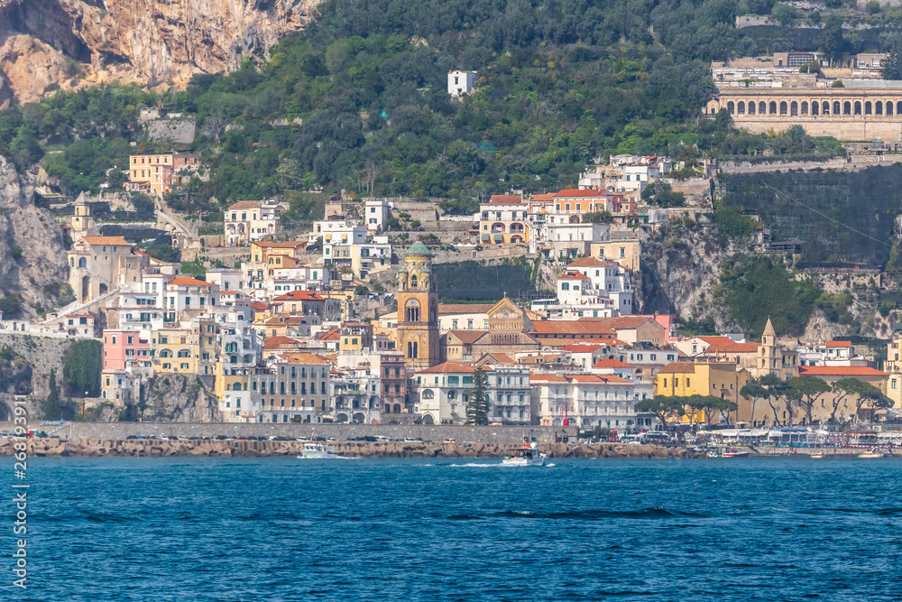 the village of Amalfi, on the Amalfi Coast, Italy