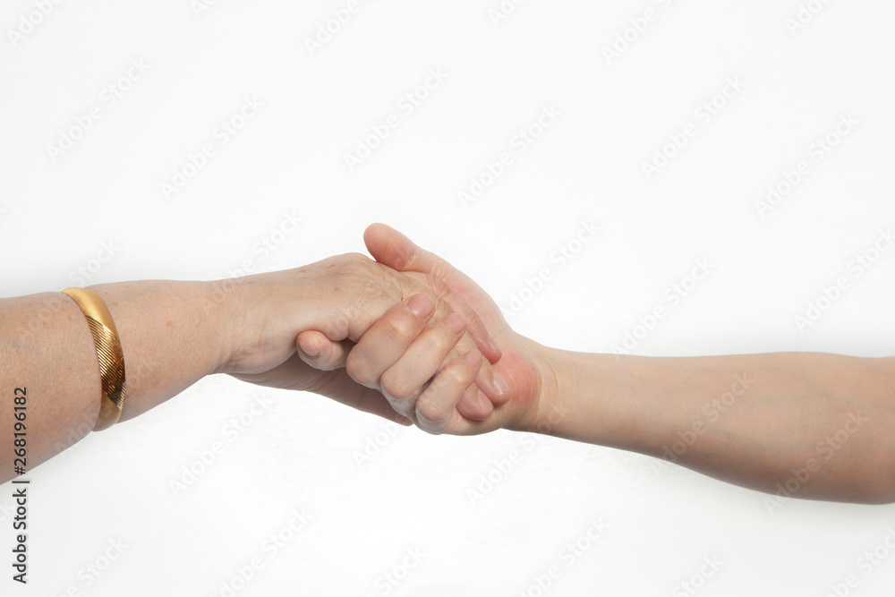 Fototapeta premium Old and young hands - generation