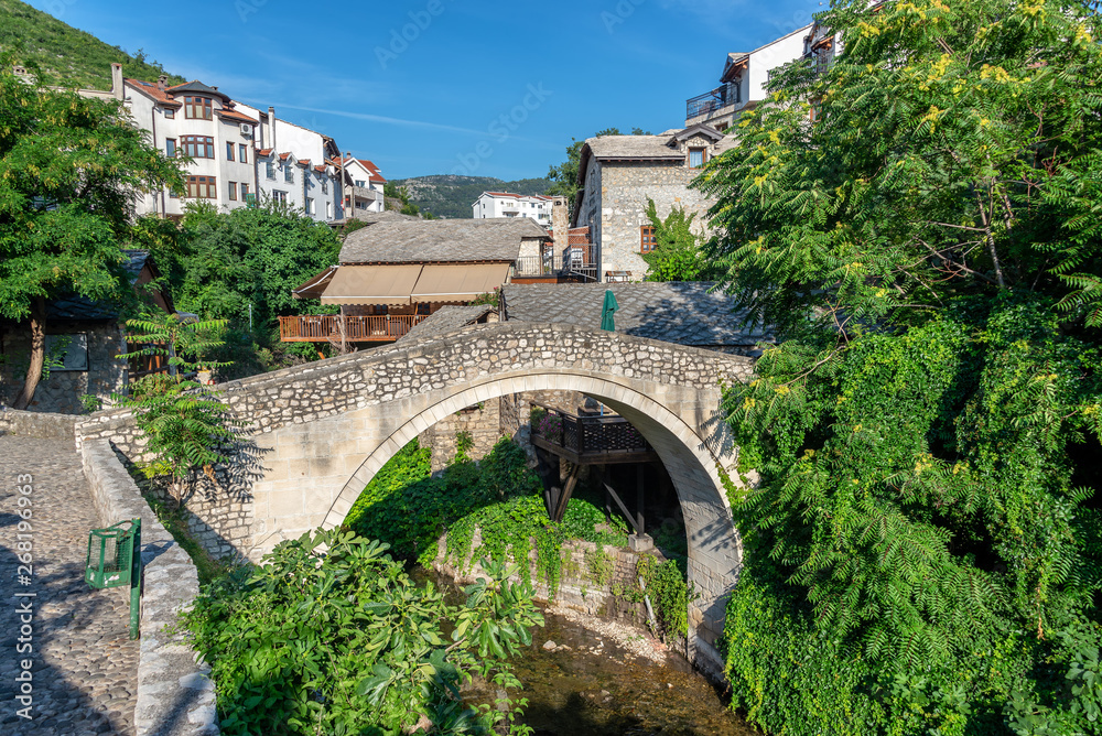 Naklejka premium Crooked Bridge in Mostar, Bosnia