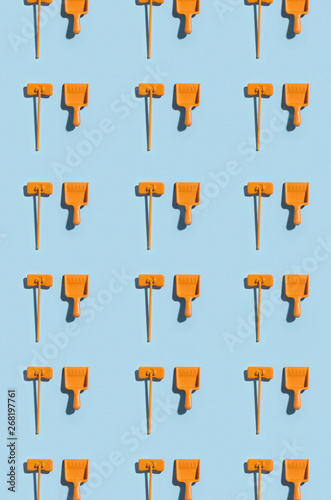 Mop /broom/ cleaning objects miniature.