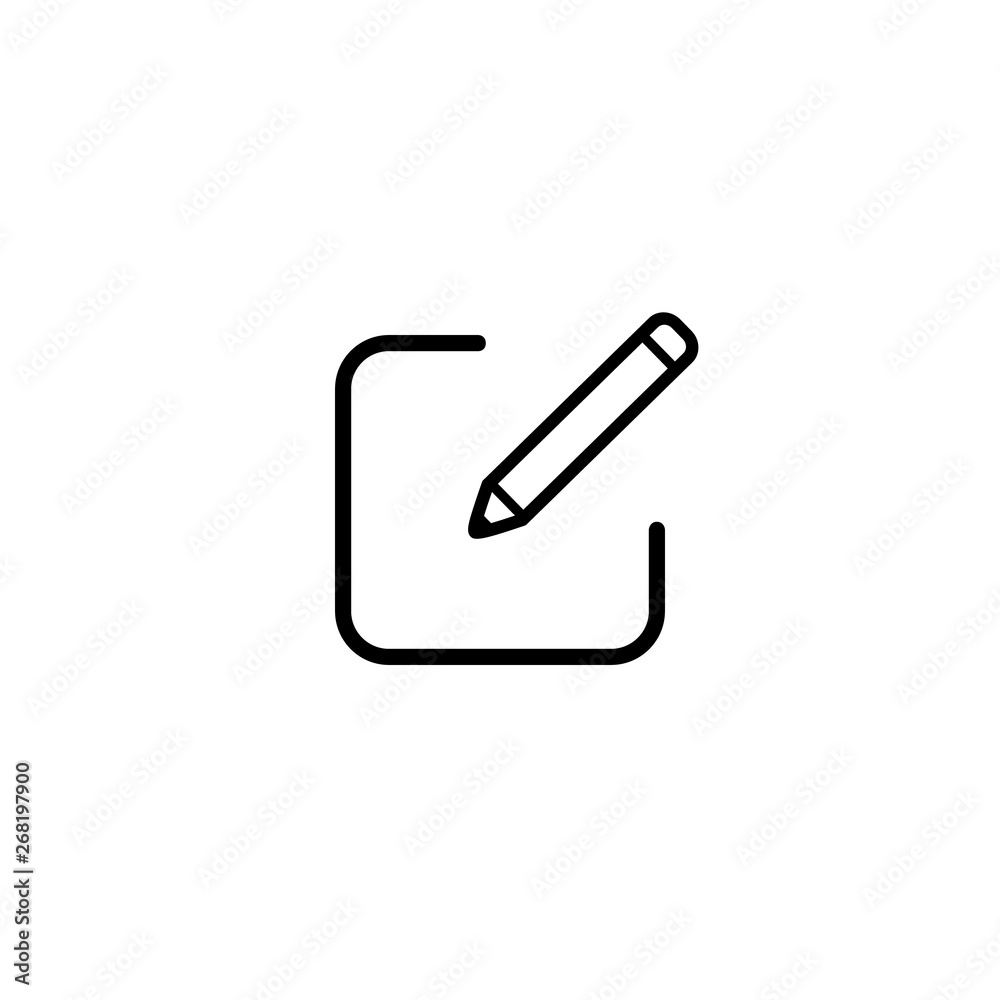 Edit Icon. Pencil icon for simple flat style ui design - Vector illustration Edit Icon. Pencil icon for simple flat style ui design - Vector illustration
