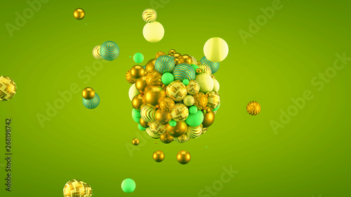 Abstract background with elements. 3d illustration, 3d rendering.