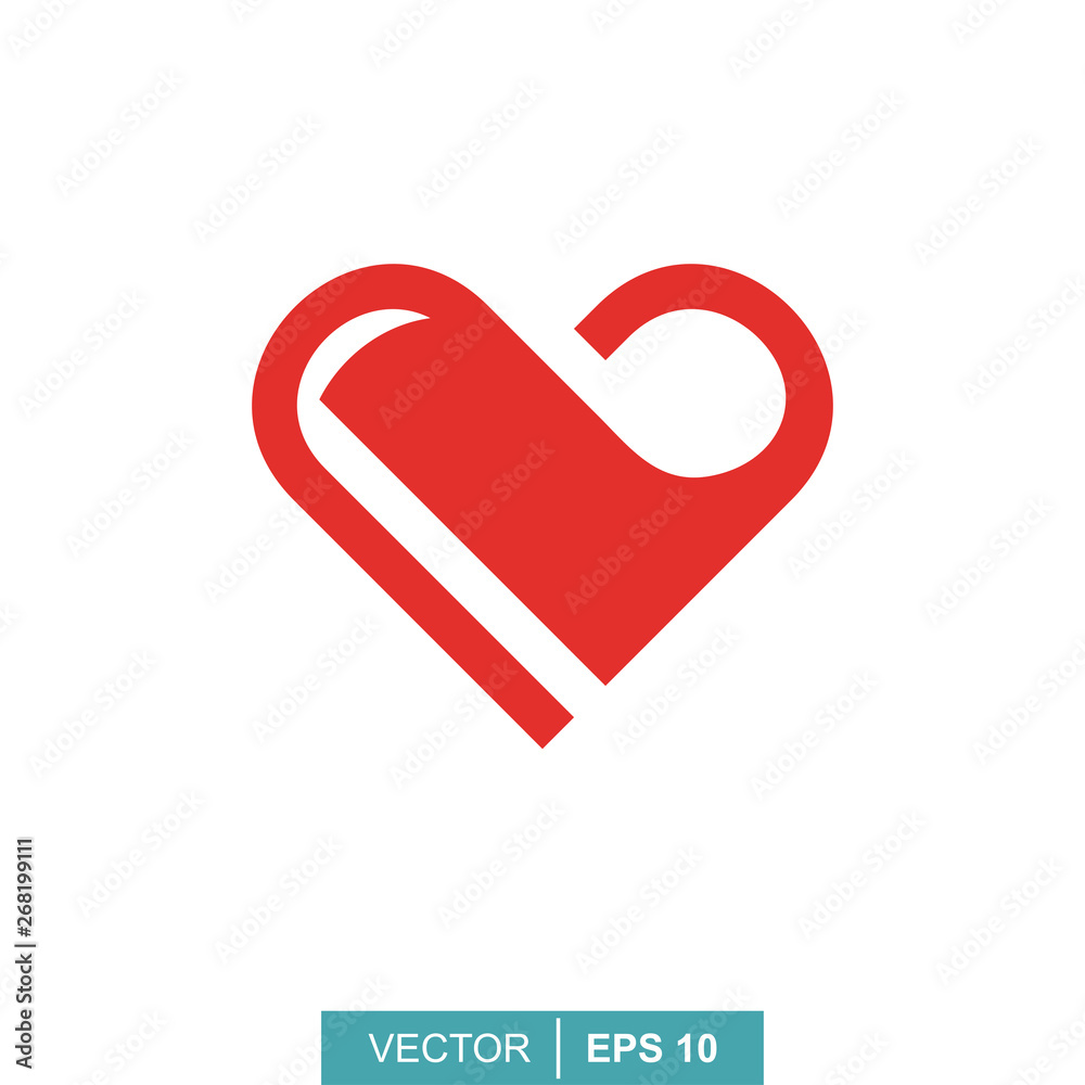 Stylized modern heart. Vector illustration on the theme of love and romance relationship. Flat design Stylized modern heart. Vector illustration on the theme of love and romance relationship. Flat design