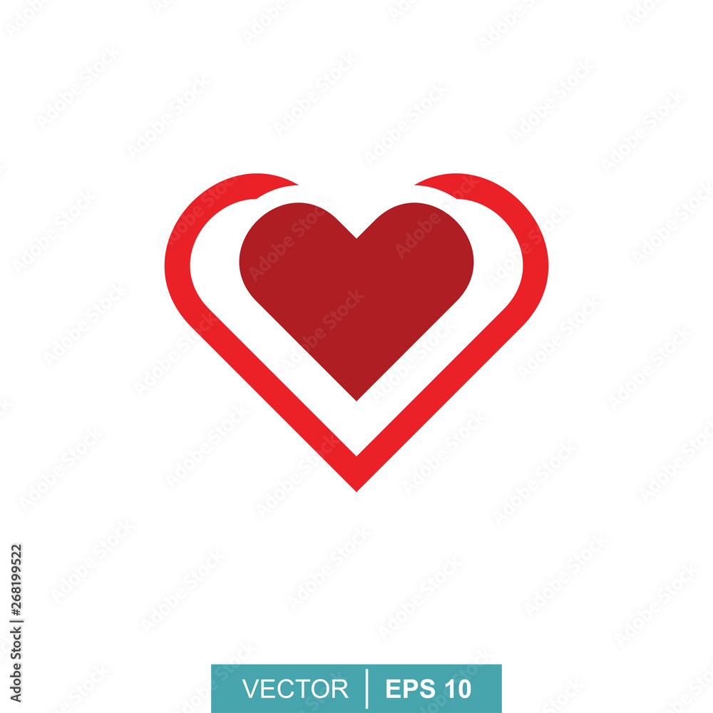 Stylized modern heart. Vector illustration on the theme of love and romance relationship. Flat design Stylized modern heart. Vector illustration on the theme of love and romance relationship. Flat design