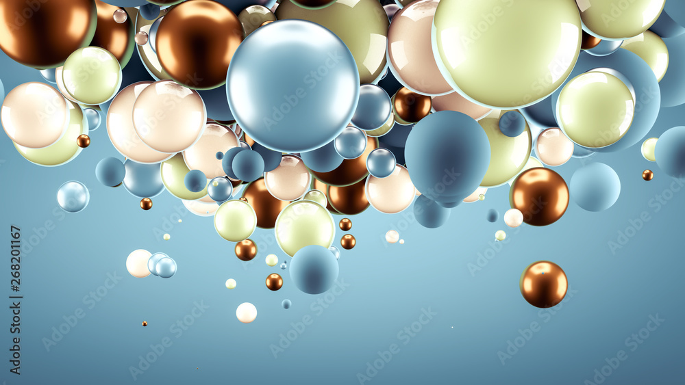 custom made wallpaper toronto digitalBeautiful group background with elements, color and gold. 3d illustration, 3d rendering.