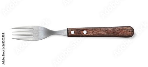 Photographie fork with wooden handle