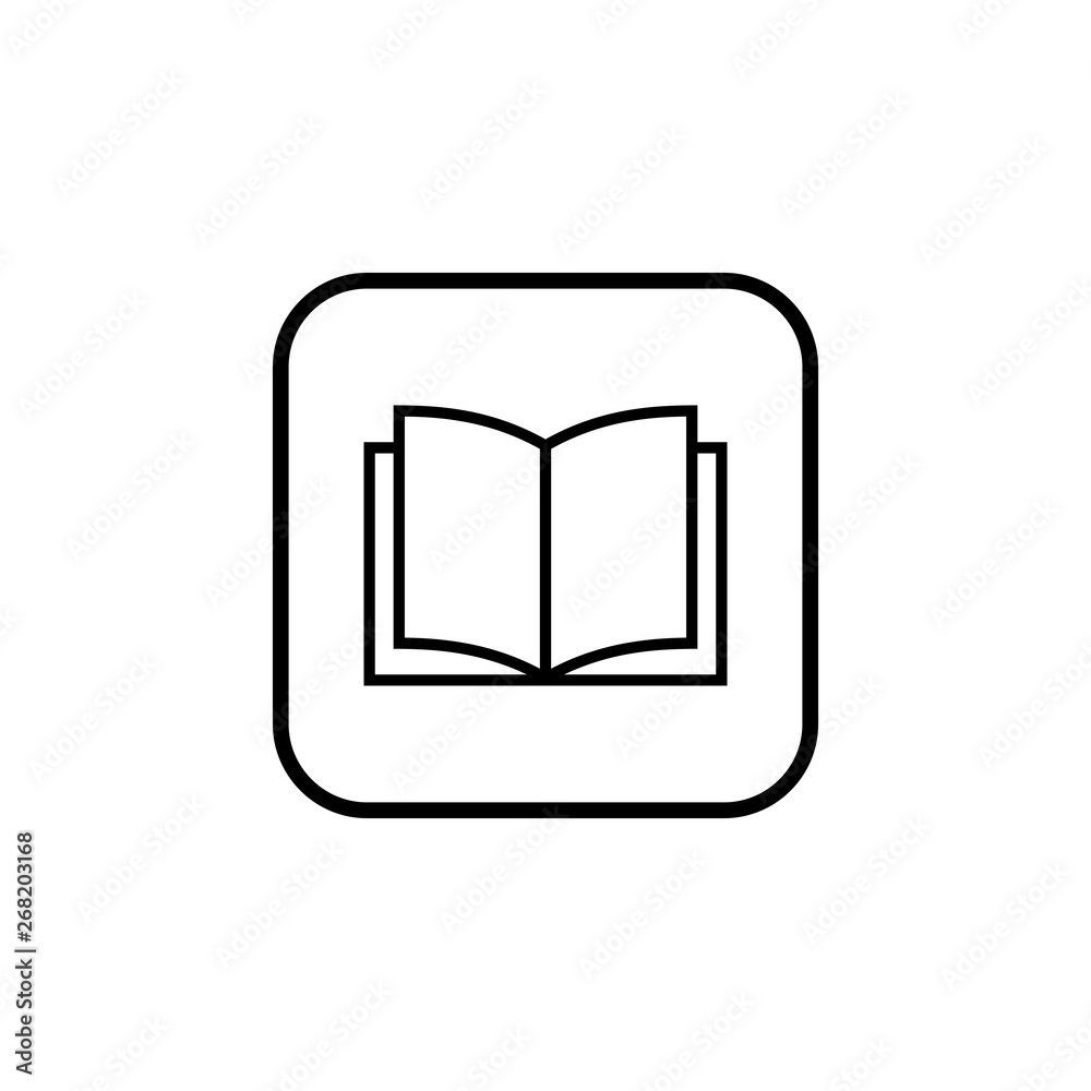 Book icon vector. Book icon isolated Book icon vector. Book icon isolated