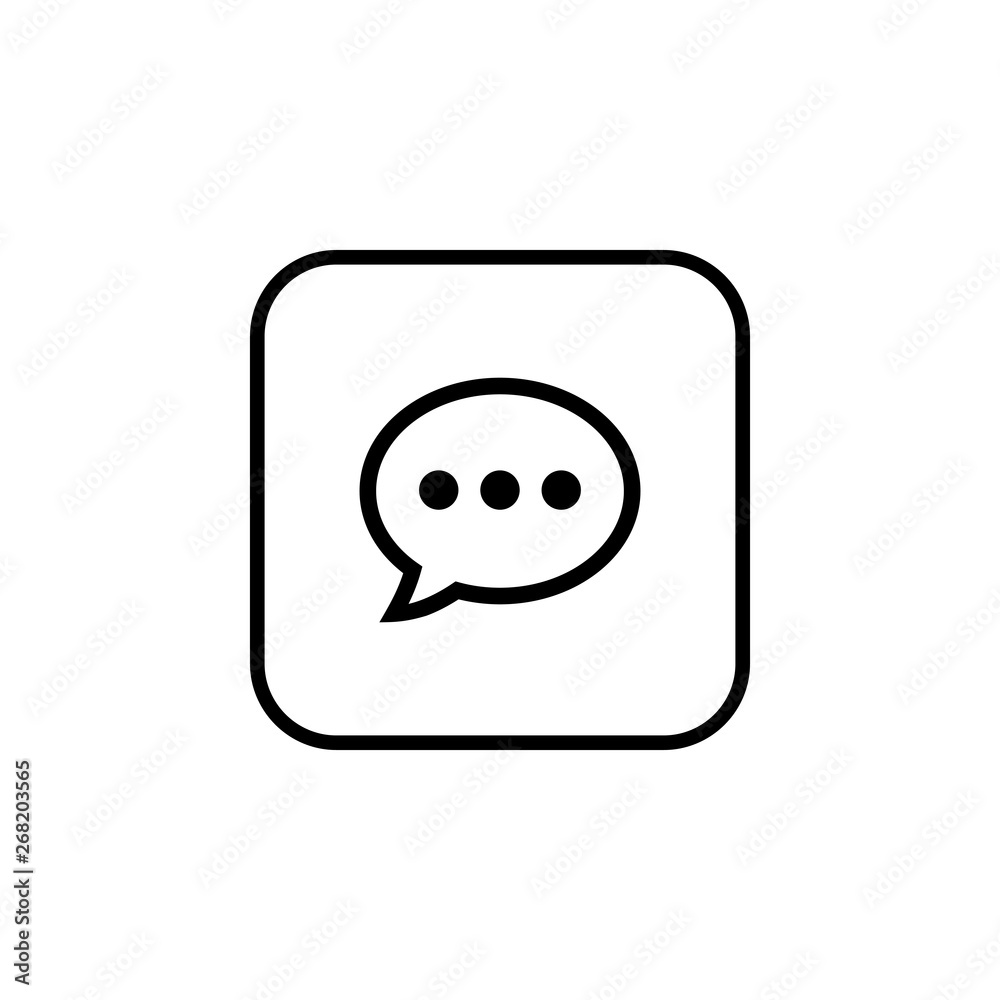 Chat icon vector. Chat Icon in trendy flat style. Speech bubble symbol Chat icon vector. Chat Icon in trendy flat style. Speech bubble symbol