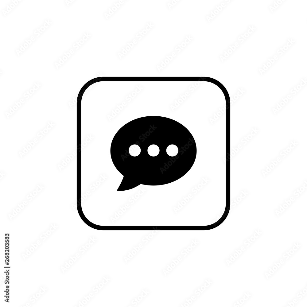 Chat icon vector. Chat Icon in trendy flat style. Speech bubble symbol Chat icon vector. Chat Icon in trendy flat style. Speech bubble symbol