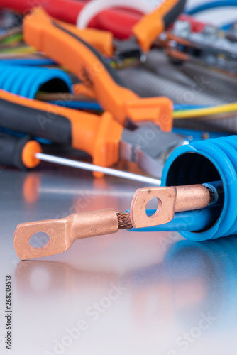 Electric tools and cables used in electrical installation