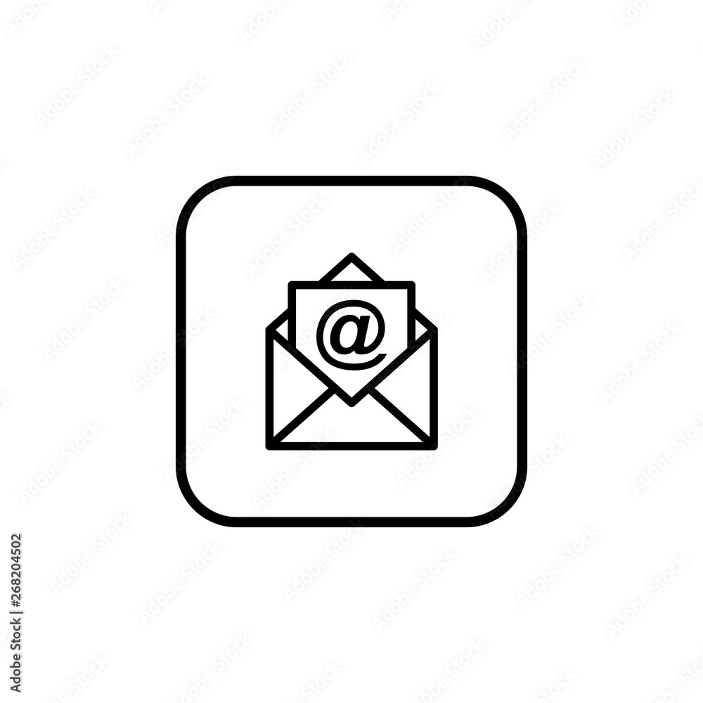 Mail icon vector. E-mail icon. Envelope illustration. Message