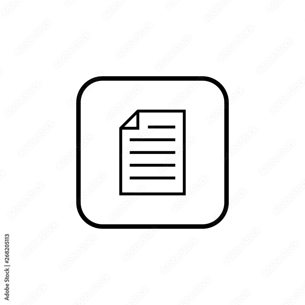 Document icon vector. Paper icon. File Icon Document icon vector. Paper icon. File Icon