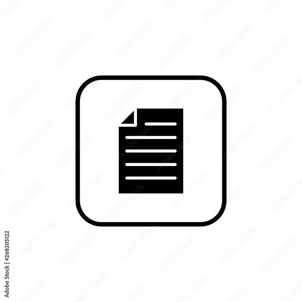 Document icon vector. Paper icon. File Icon