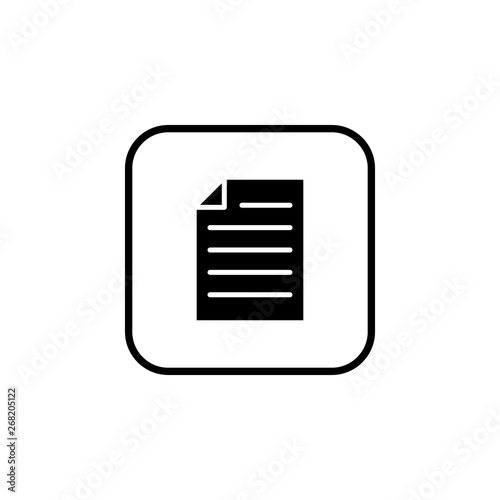 Document icon vector. Paper icon. File Icon