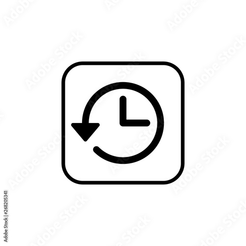 History icon vector. History line icon