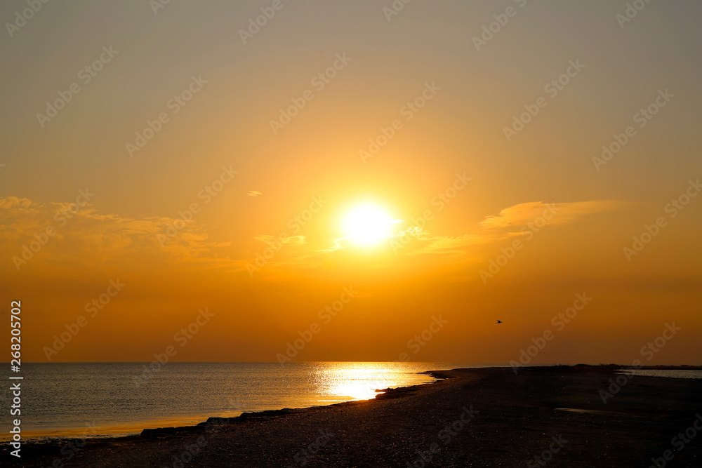 Sunset on the sea