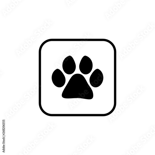 Paw icon vector. Paw Print icon