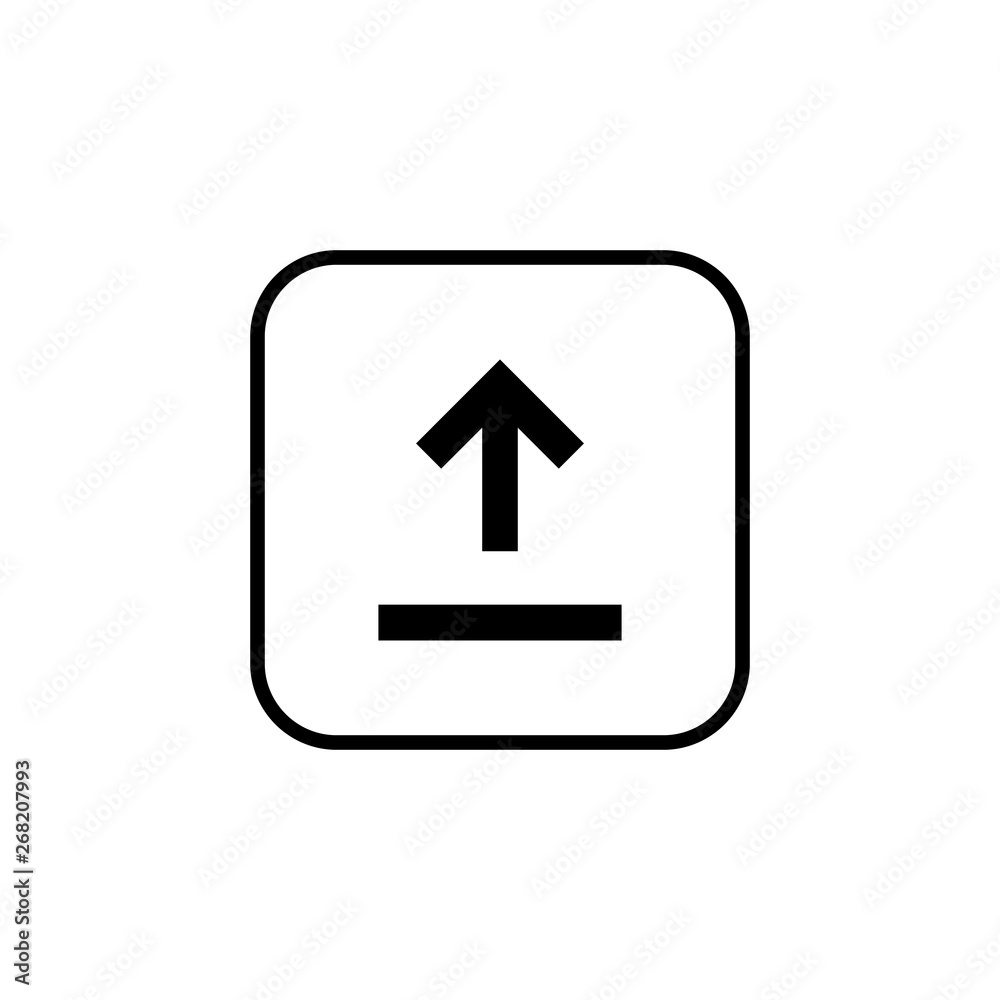 Upload icon vector. Upload sign icon. Upload button. Load symbol. Upload icon vector. Upload sign icon. Upload button. Load symbol.