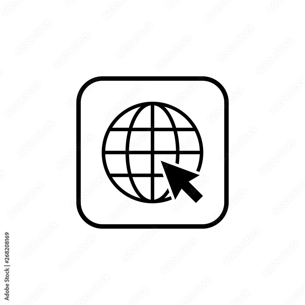 Web icon vector. Web icon page symbol for your web design. Internet world vector Web icon vector. Web icon page symbol for your web design. Internet world vector
