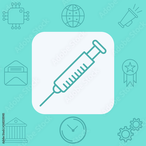 Syringe vector icon sign symbol