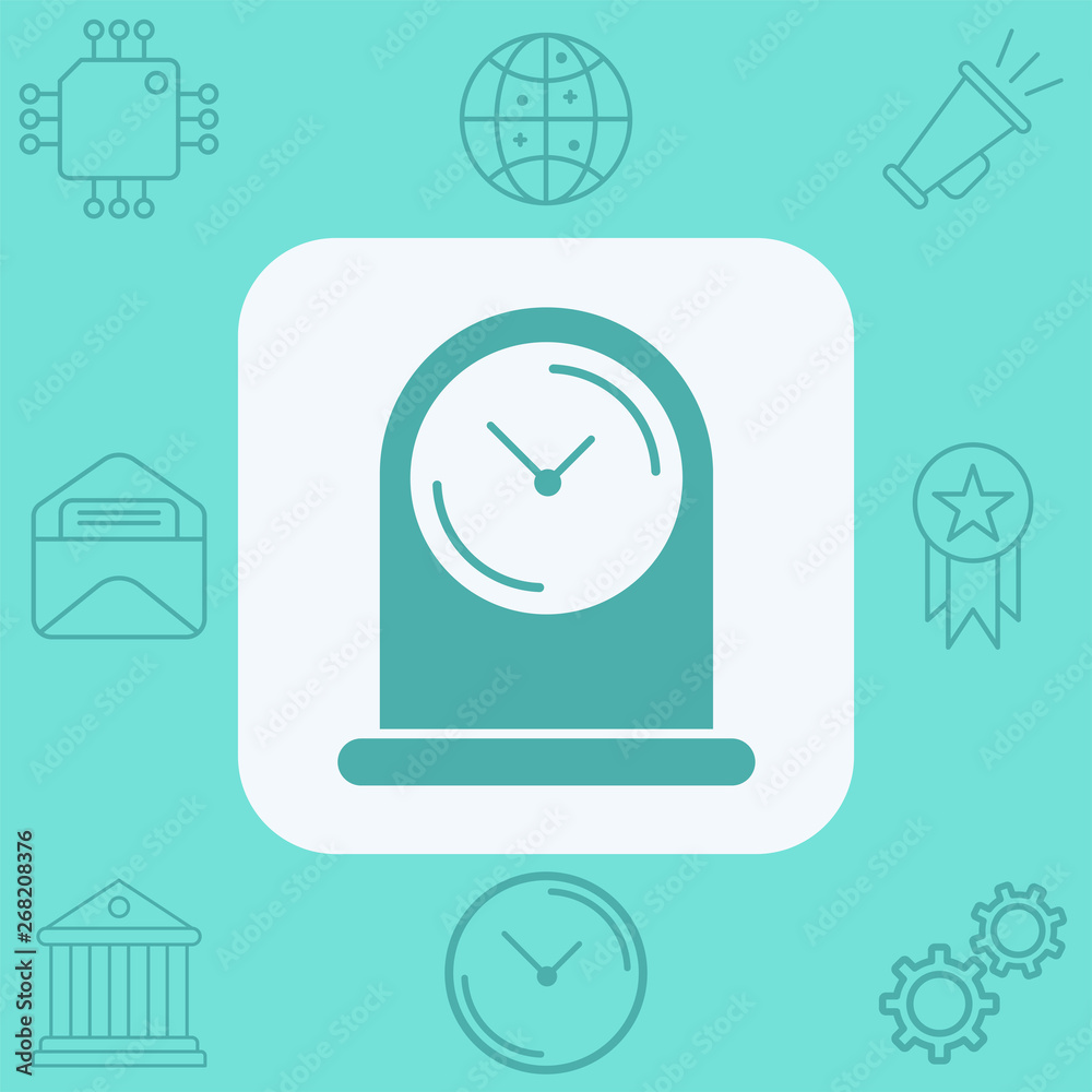 Table clock vector icon sign symbol