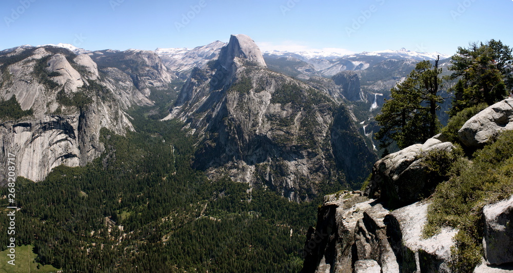 View of Half Dome From Glacier Point in Yosemite National Park in California