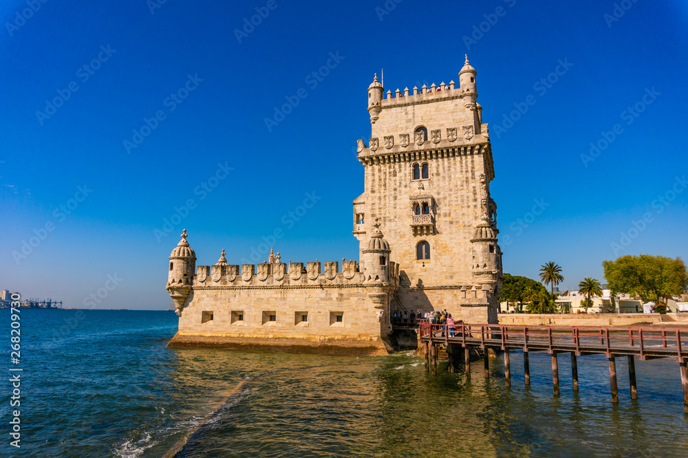 Belem Tower of St. Vincent in the civil parish of Santa Maria de Belem in the Lisbon
