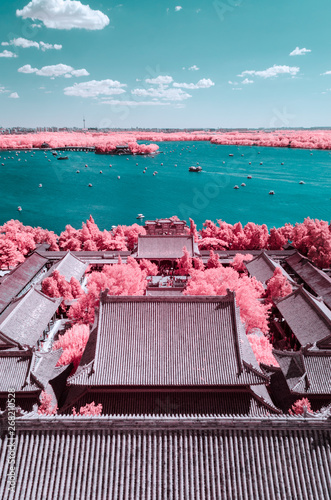 Foto The Summer Palace of Beijing,in infrared light
