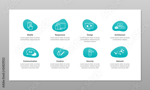 Web Icons About Page Graphic Layout Blue photo