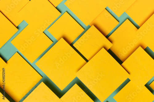 Blue and yellow paper material design photo