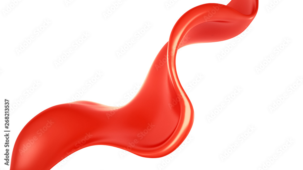 Splash of red paint on a white background. 3d illustration, 3d rendering. Splash of red paint on a white background. 3d illustration, 3d rendering.