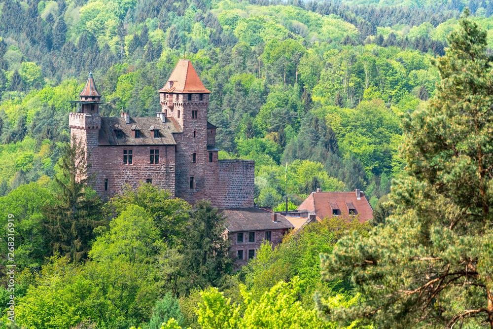 Burg Berwartstein im Frühling