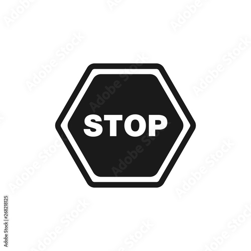 Stop icon. Danger symbol. Block sign. Forbidden, caution icon Element of cyber security for mobile concept and web apps icon.