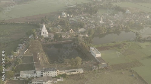 Mayapur TOVP aerial, India, 4k drone footage ungraded/flat photo