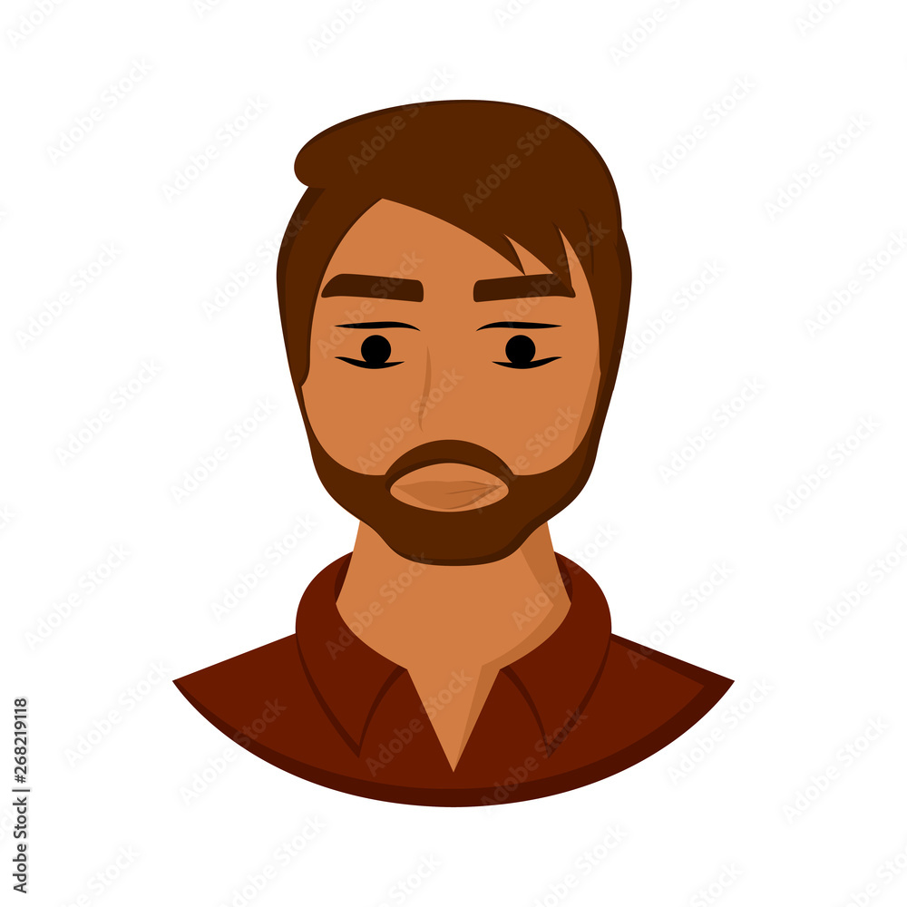 Isolated beauty avatar of a man - Vector Isolated beauty avatar of a man - Vector