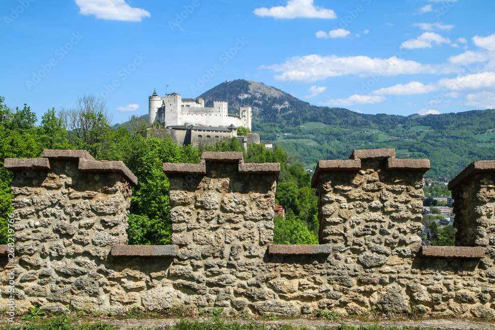 The castle Hohensalzburg in Salzburg, Austria. 