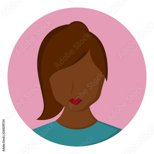 Isolated beauty avatar of a woman - Vector