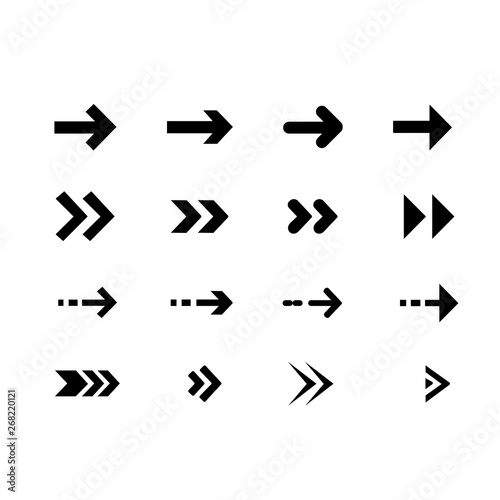 Collection of black arrow