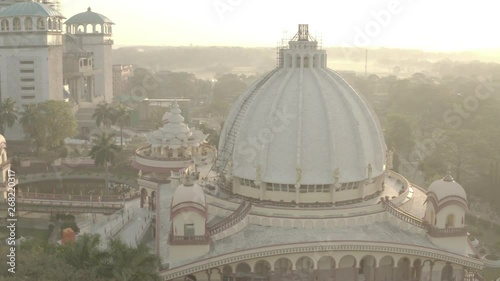 Mayapur TOVP aerial, India, 4k drone footage ungraded/flat photo