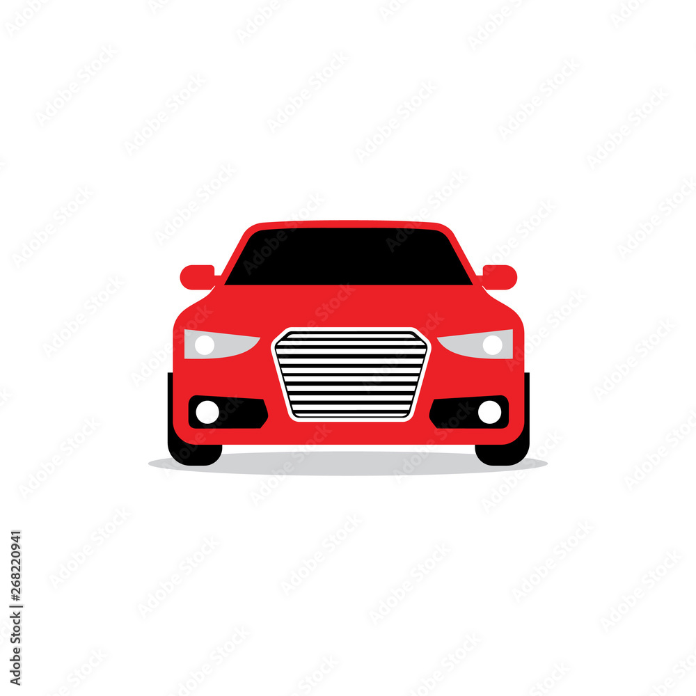 illustration of red car icon