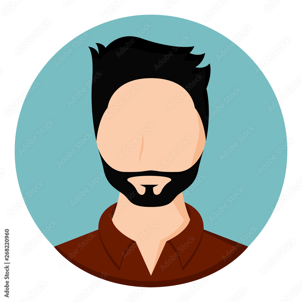 Isolated beauty avatar of a man - Vector Isolated beauty avatar of a man - Vector