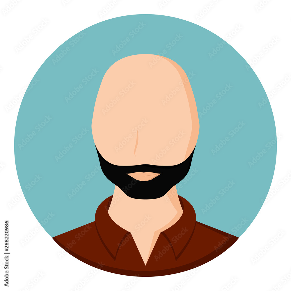 Isolated beauty avatar of a man - Vector Isolated beauty avatar of a man - Vector