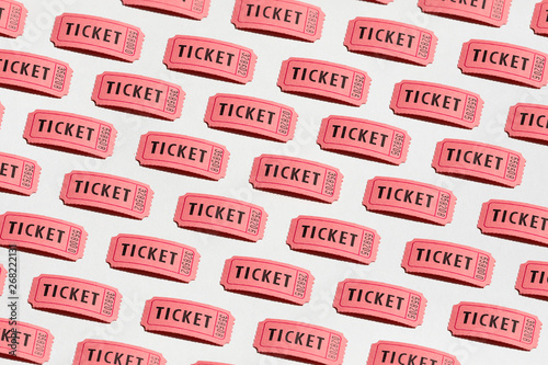 Pattern Of Individual Red Ticket Stubs