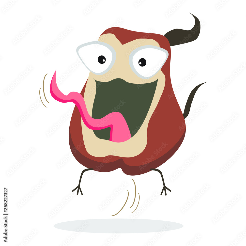 Naklejka premium Cute Crazy Monster Character