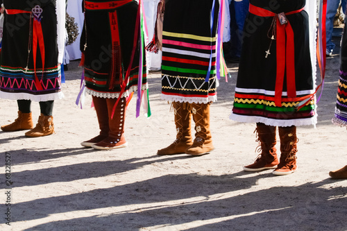  Tewa women dancers in moccasins. photo