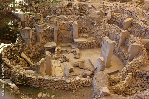 Gobeklitepe archaeological site Sanliurfa/Turkey. (Gobeklitepe The Oldest Temple of the World. Gobekli Tepe is a UNESCO World Heritage site.)  photo